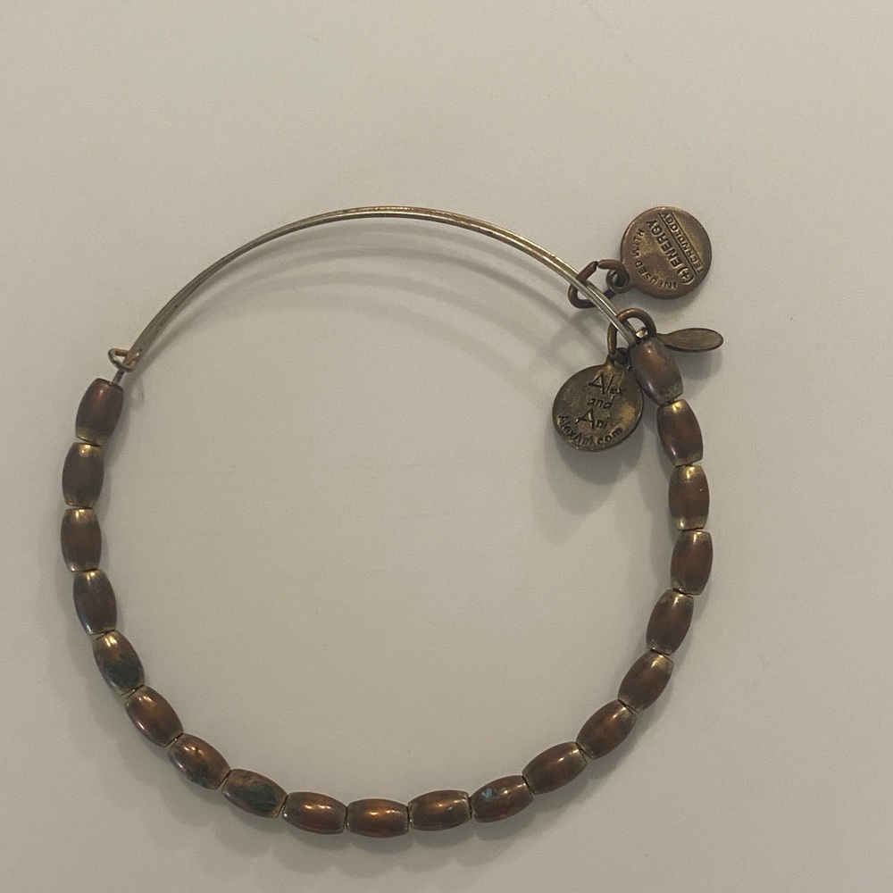 Alex & Ani Elegant Gold-Tone Beaded Bracelet
